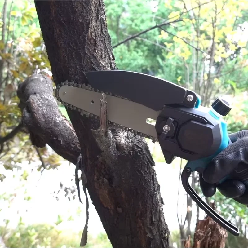 1700RPM 6 Inch Mini Li-Ion Electric Chainsaw One Hand Portable Electric Saw Fit 18V Makita Battery