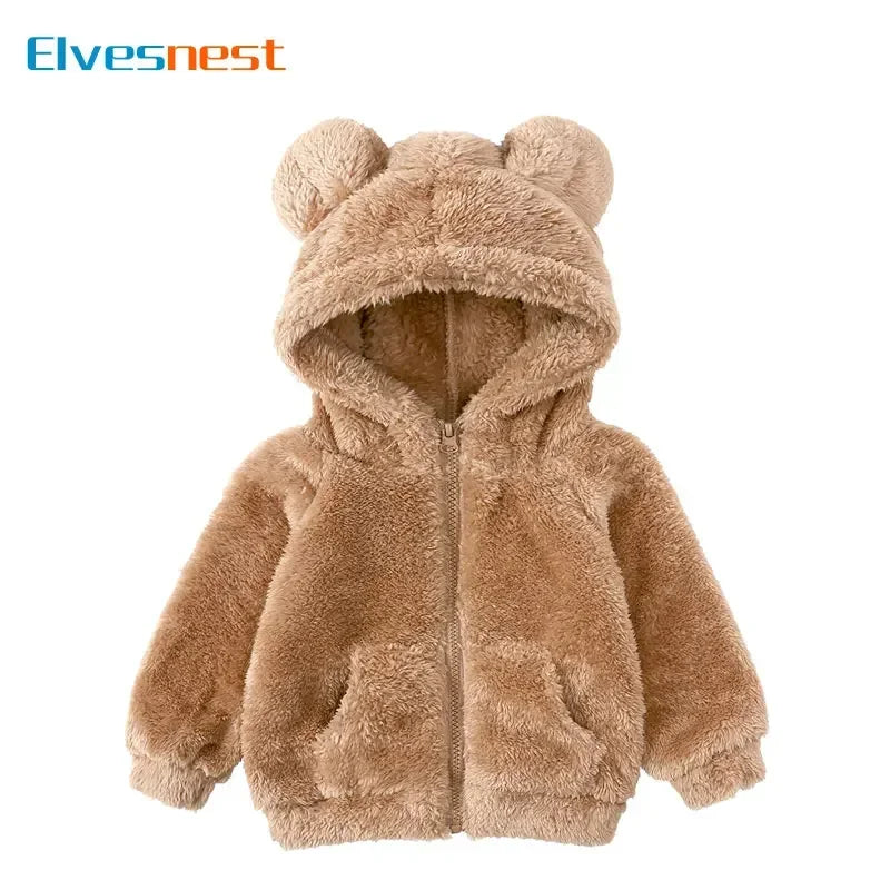 Girls Cartoon Hooded Winter Coat - Thick Warm Jacket, 1-6 Years