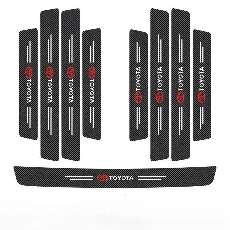 For Toyota Rav4 Yaris Prius Avensis Corolla Camry Car Threshold Strip Carbon Fiber Sticker Car Door Sill Protector Accessories