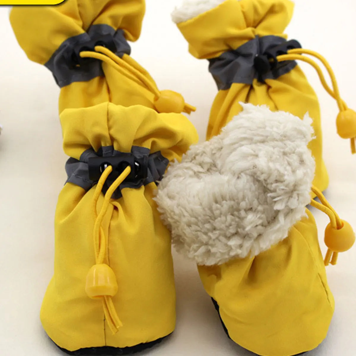 Fleece Dog Snow Booties - Reflective Anti-Slip Pet Winter Shoes - photo 17