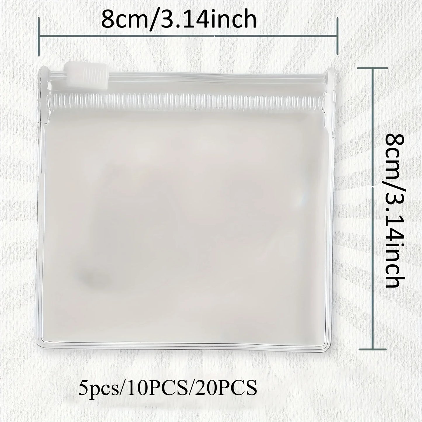 3/15/30Pcs Clear Eva Zipper Pill Bag Medicine Soft Plastic Trinkets Jewelry Storage Bag Waterproof Plastic Zipper Bag