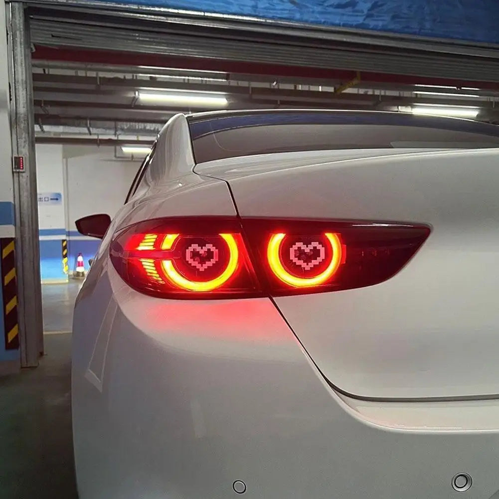 Pixel Heart Car Sticker - 6-Bit Love Decal for Window Headlight Taillight, Waterproof Vinyl Decoration to Personalize Your Car