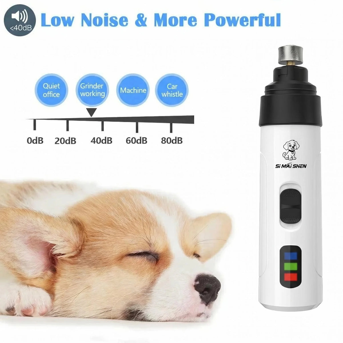 Quiet Rechargeable Nail Grinder - Dog & Cat Paw Trimmer – photo 5