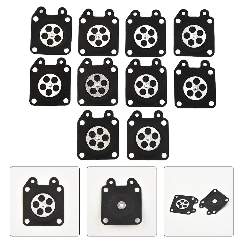 10PCS Gasket & Diaphragm For Walbro 95-526 95-526-9 95-526-9-8 Chainsaw Repair Kit Chainsaw Carburetor Metering Diaphragm