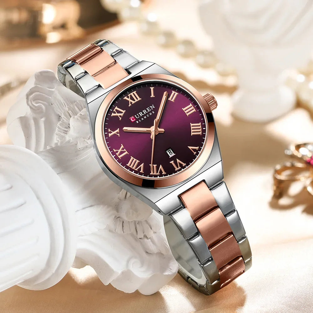 Stylish Waterproof Women’s Stainless Steel Bracelet Watch