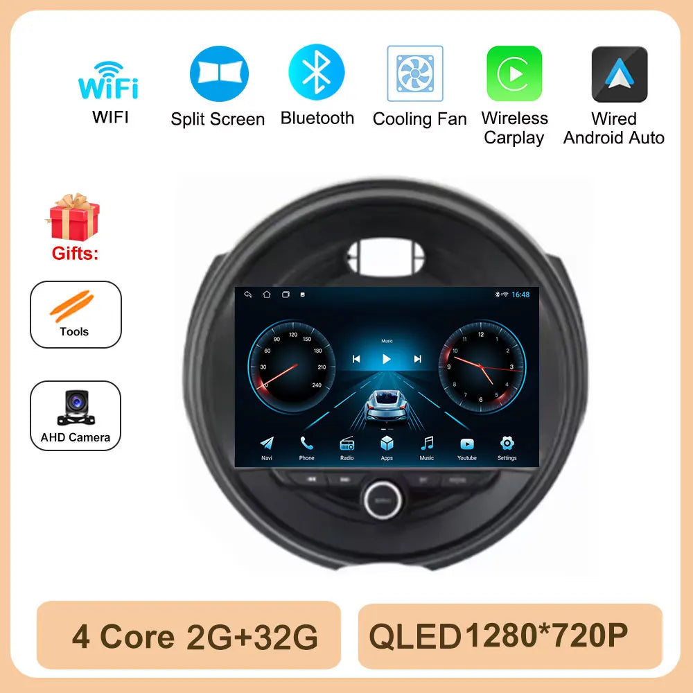 Car Stereo with Apple CarPlay & Android Auto, Compatible with Mini Cooper F54 F55 F56 F60