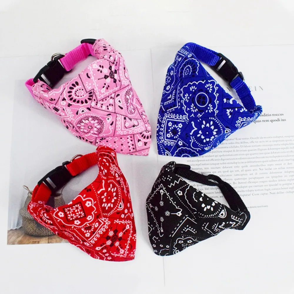 Adjustable Triangle Pet Scarf - Bandana Bib for Cats and Dogs