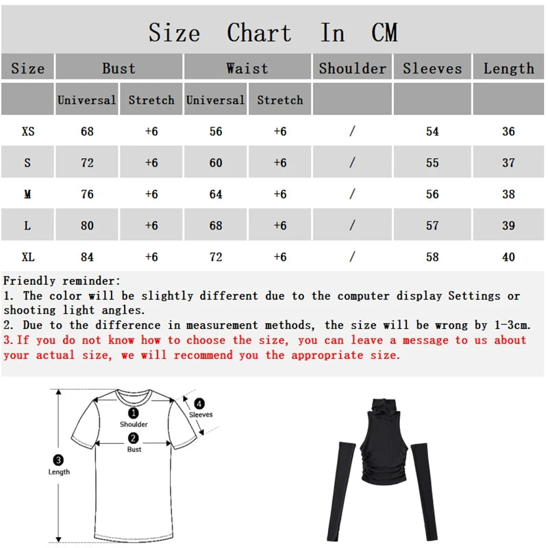 Woman Clothes Fall 2026 Tank Top Sleeve Cover Sleevless Side Pleats Turtleneck T-shirt  Sexy Ribbed Knitted Tops Y2k 2529