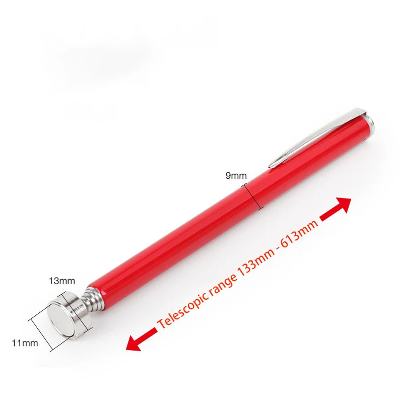 Telescopic Adjustable Magnetic Pick-Up Tools Magnetic Telescopic Magnet Grip Long Pen Telescopic Magnet Stick with LED Light
