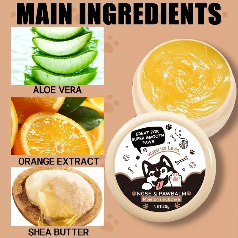 Dog Nose & Paw Balm 20g – Moisturizing Paw Protector Cream for Dogs & Cats | Cracked Paw Repair