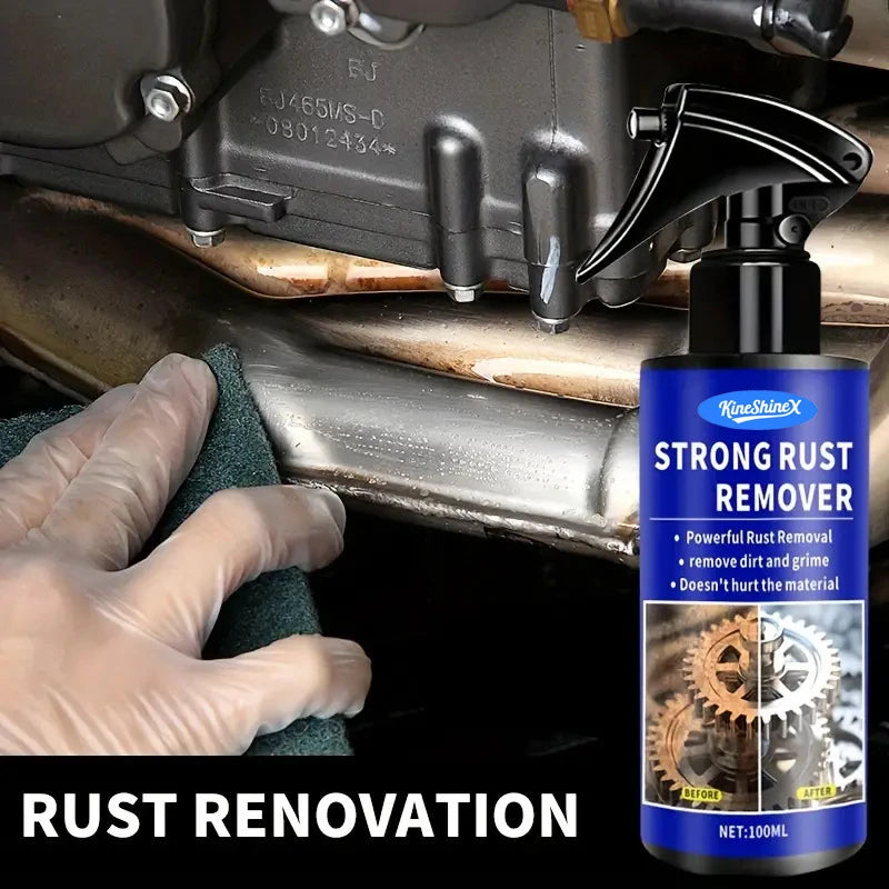Car Rust Remover Auto Exhaust Pipe Rust Derusting Spray Quickly Car Wheel Hub Care Clean Metal Iron Prowder Stain Removal Agent