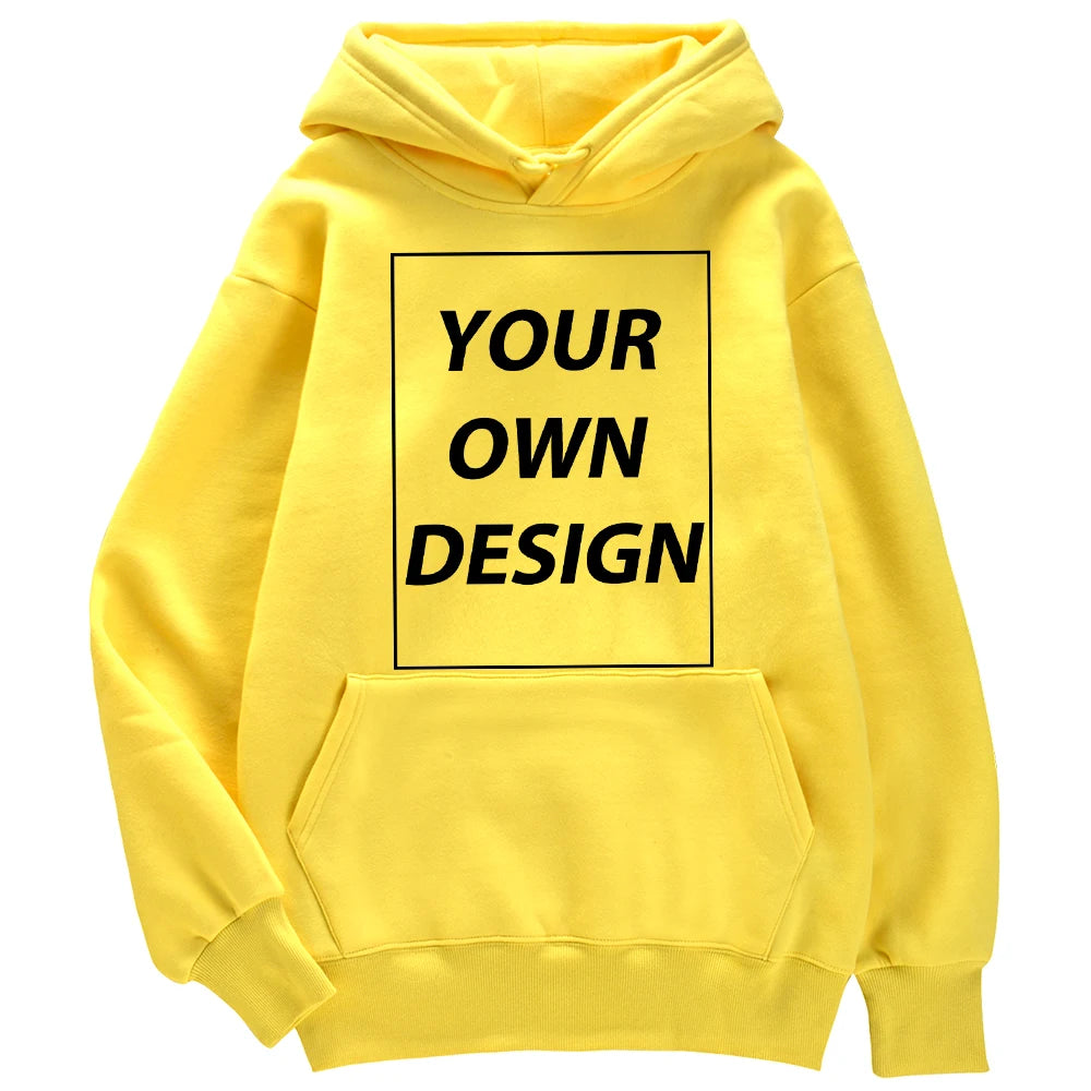 Custom Print Pullover Hoodie, Personalized Sweatshirt