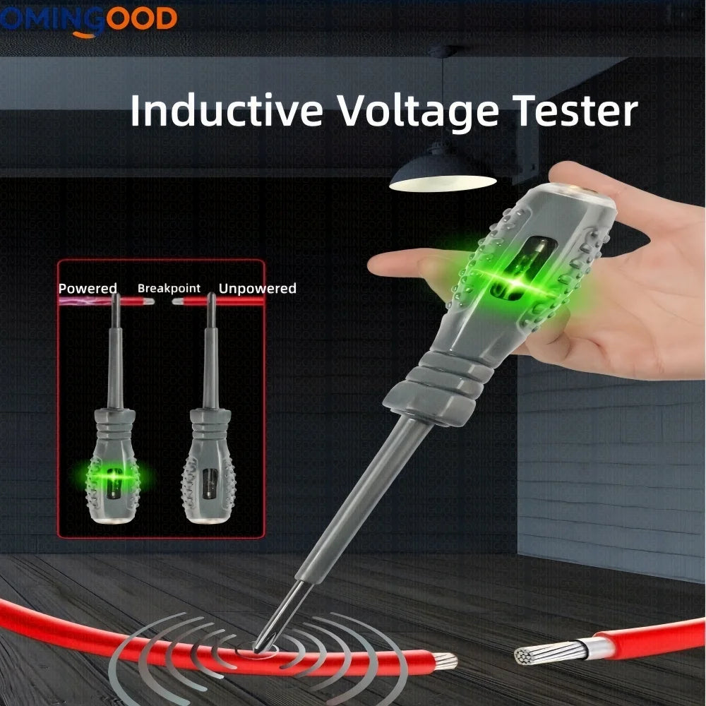NEW Electrician Test Word/cross Screwdrivers AC Non-contact Induction Test Pen Voltage Tester 12-250V Red Green Induction Lights