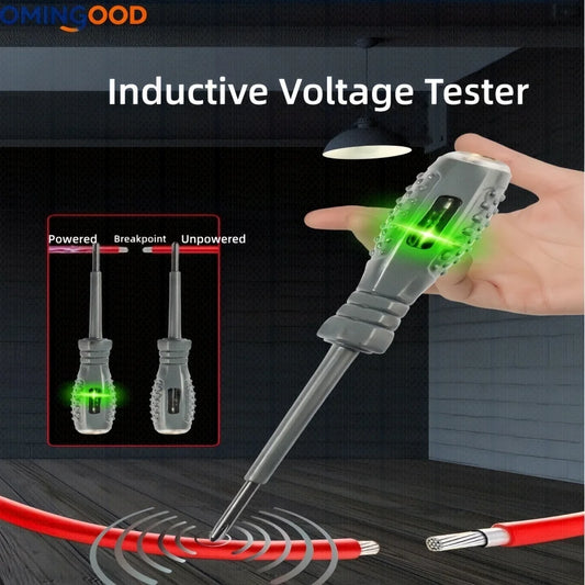 NEW Electrician Test Word/cross Screwdrivers AC Non-contact Induction Test Pen Voltage Tester 12-250V Red Green Induction Lights