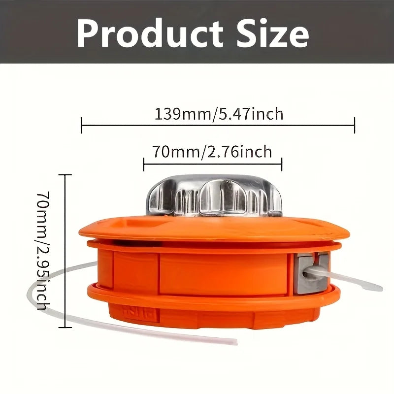 Universal M10 Aluminum Nylon Brush Mower Bump Spool Grass Trimmer 2 Lines Cutter Head Thread Line String Saw Strimmer Garden
