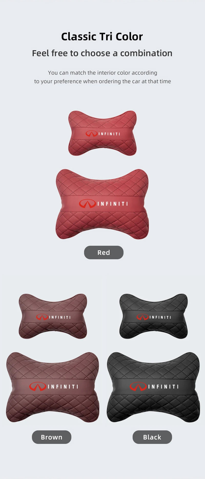 Car Seat Neck Pillow Headrest Lumbar Waist Support Cushion For Infiniti QX55 QX50 QX60 QX80 Q50 Q70L Q60 Q30 Q70 QX70 QX30 FX37
