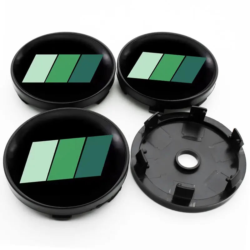 4PCS 56+60MM Universal 3 colors Emblem Wheel Center Hub Caps Sticker Rim Cover Auto Accessories
