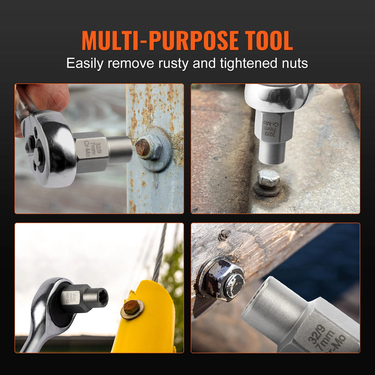 29 Pc Bolt & Nut Extractor Set, CR-MO Steel 6-10mm Sockets