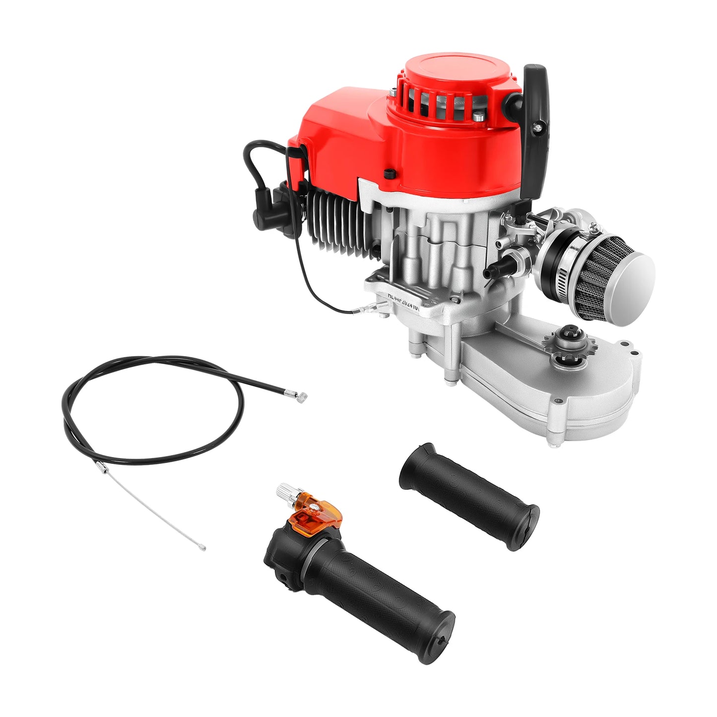 2 Stroke Racing Engine Motor, 49cc 47cc 50cc For Pocket Bike, Mini Dirt Bike, ATV or Scooter, Pull Start, Single cylinder