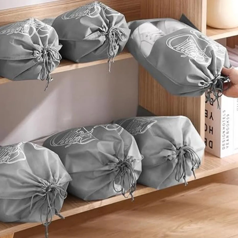 1-50Pcs Shoes Storage Organizer Bags Non Woven Travel Portable Bag Clear Protective Travel Bags for Footwear Waterproof Shoe Bag