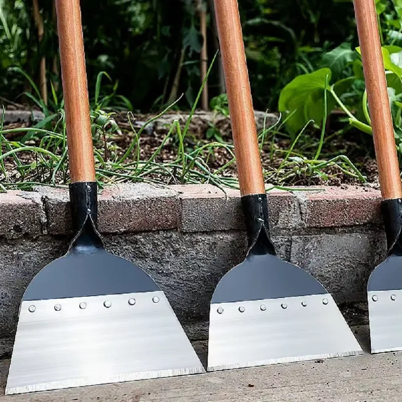 30cm Metal Weed Cleaning Shovel – Sharpened Steel De-Icing & Soil Scraping Garden Tool