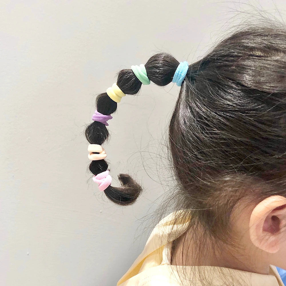 Everyday Gentle Hair Ties Set of 50, Breathable Fabric Hair Bands for Smooth Styling (Neutral Colors)