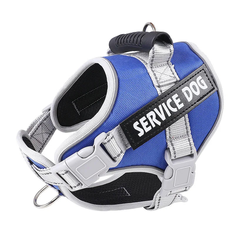 Service Dog Chest Harness No Pull Dog Hook Suitable Large Dog Vest Style Walking Rope Control Dog Strap Accessories Prevent Loss