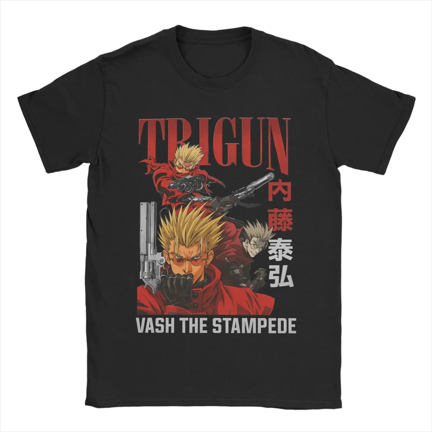 TRIGUN STAMPEDE Trigun Nicholas D Stampede Graphic Print T-Shirts Men Women Fashion Crewneck Cotton Tees Harajuku Oversized Tops