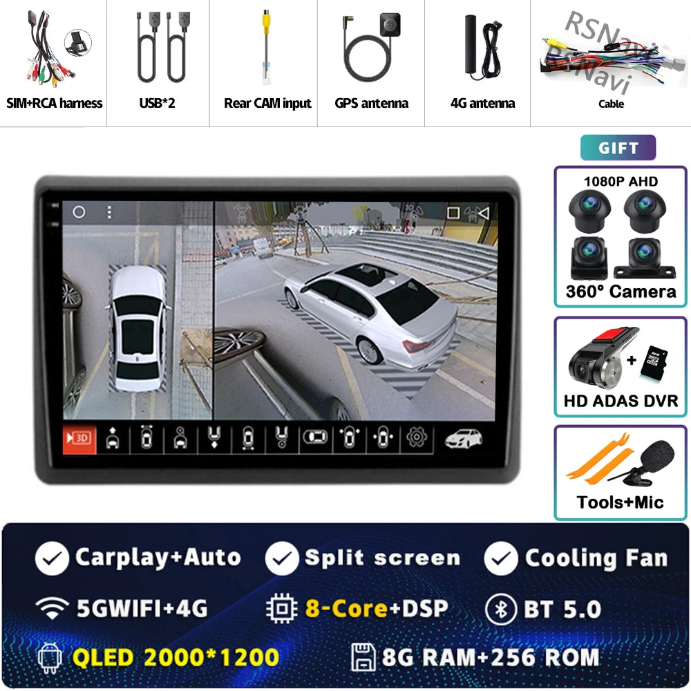 Android Car Stereo for Renault Master (2019–2022) — Wireless CarPlay, Android Auto, GPS, 360° Camera Ready