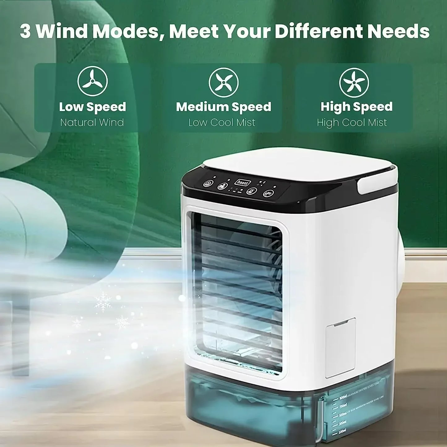 Quiet Desktop Misting Cooler – Portable USB Humidifier Fan for Home & Office