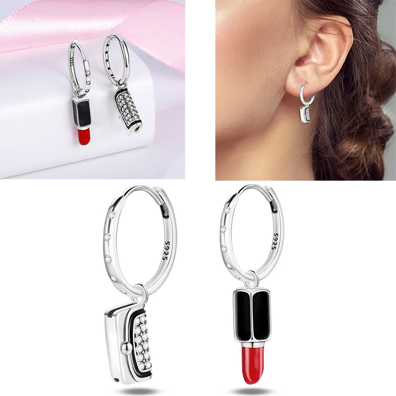 Sparkling Gold Woman Hoop Earrings 925 Sterling Silver Butterfly Colored Zirconium Earrings for Women Jewelry Anniversary Gift