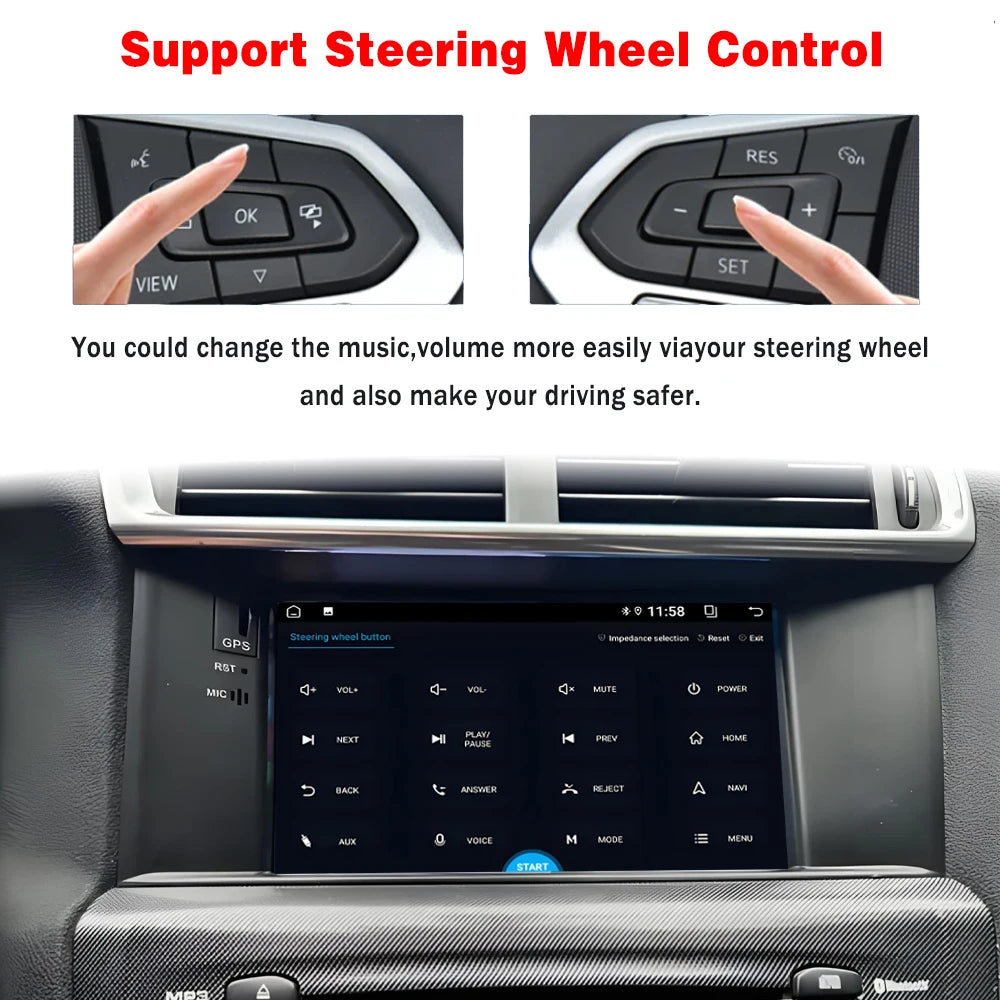 7" Car Stereo with Apple CarPlay & Android Auto, Compatible with Citroen C4, C4L & DS4