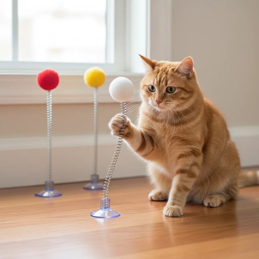 Bouncing Spring Yarn Ball - Cat Play Balls
