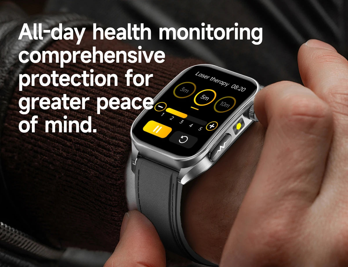 2026 AI-GPT ECG Health Smartwatch – Blood Pressure, Lipid, Uric Acid & 650nm Dual-Probe Laser | Men & Women