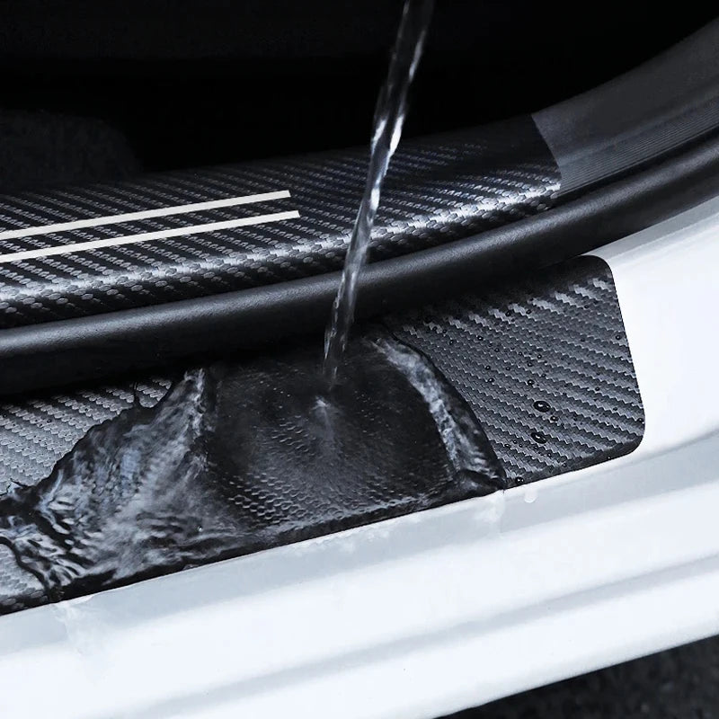 1/4/5Pcs Car Door Sill Scuff Plate Decor Carbon Fiber Stickers For Toyota Corolla Scion Yaris CHR Auris Rav4 Tacoma Hilux Verso