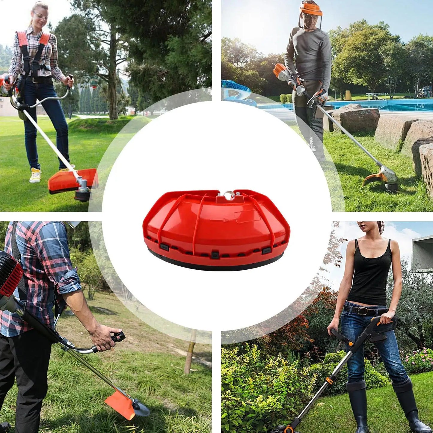 Brush Cutter Guard Block Plastic Weeder Machine Cover Grass Trimmer Shield Garden Tools Lawn Trimmer Protective Cover S/L size