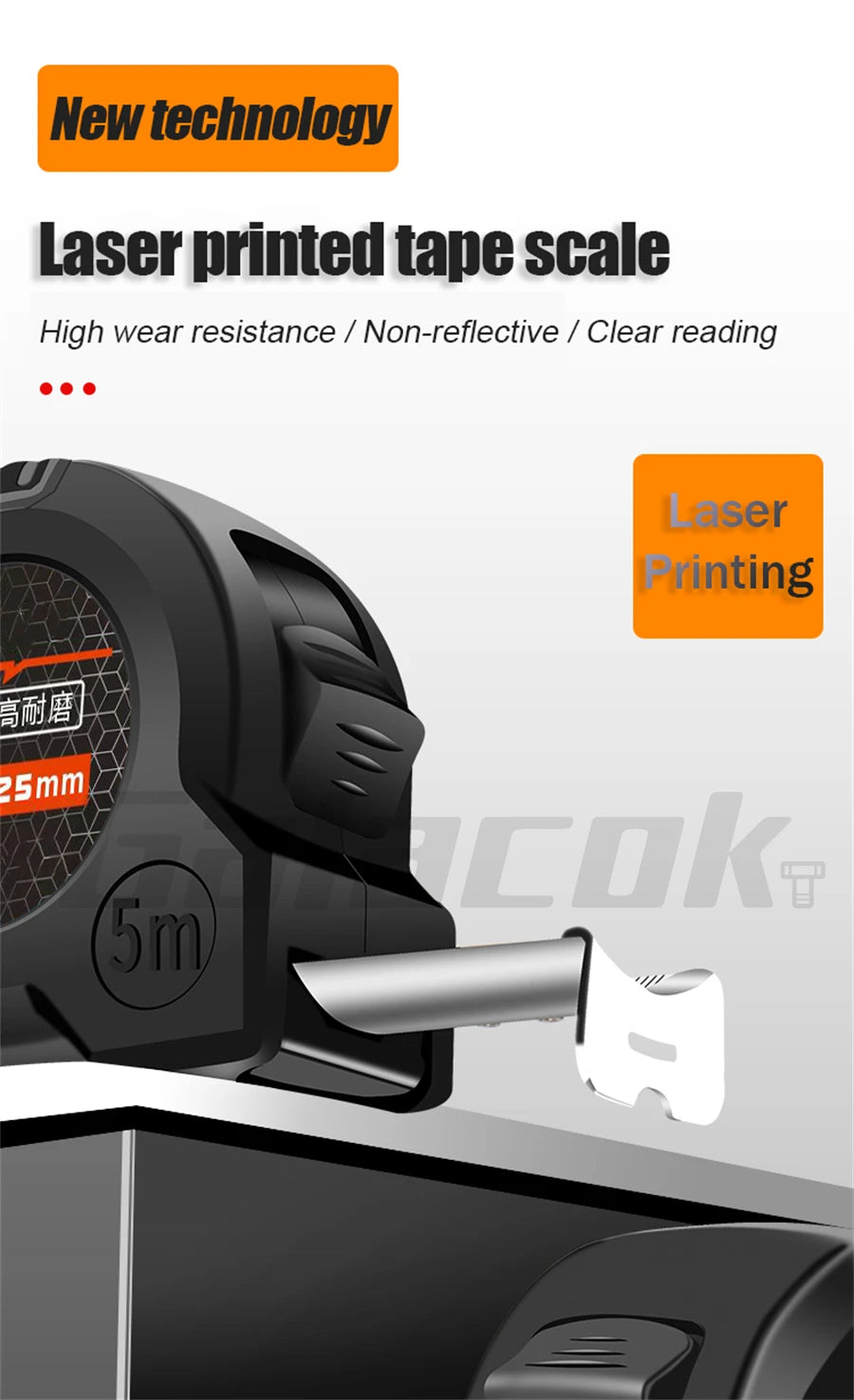 3/5/7.5/10 meter tape measure Anti-drop stainless steel tape measure site construction meter measure puller rule Measuring Tools