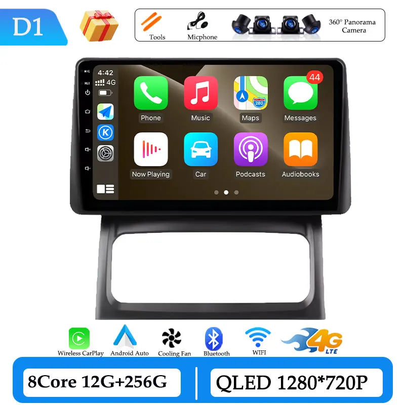 Android Car Stereo for Renault Clio 2 BB CB (2001–2012) — Wireless CarPlay, GPS, DSP, WiFi