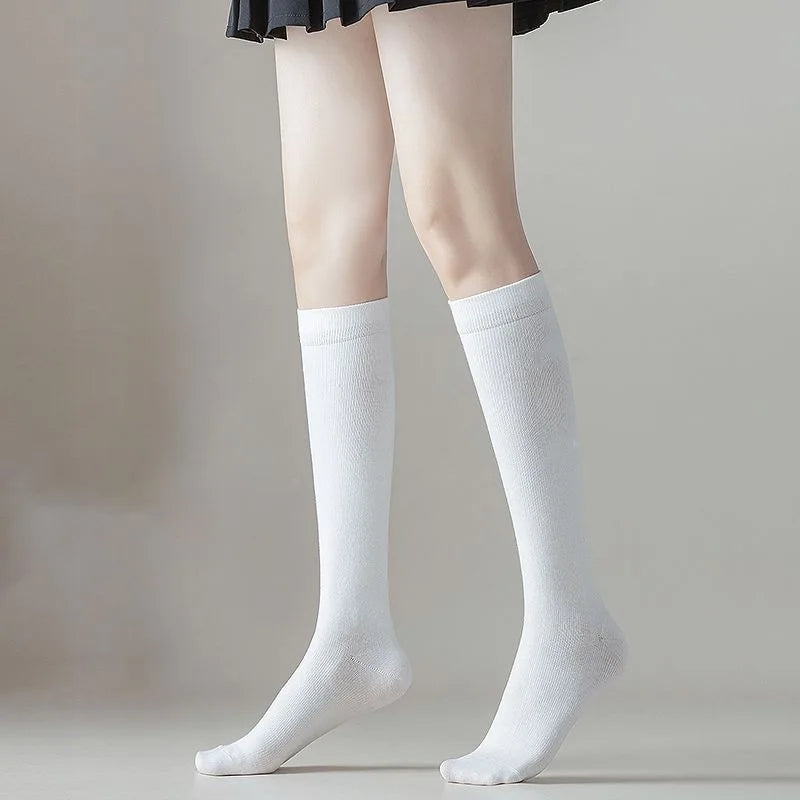 Women's Thick Knee High Socks, Black and White