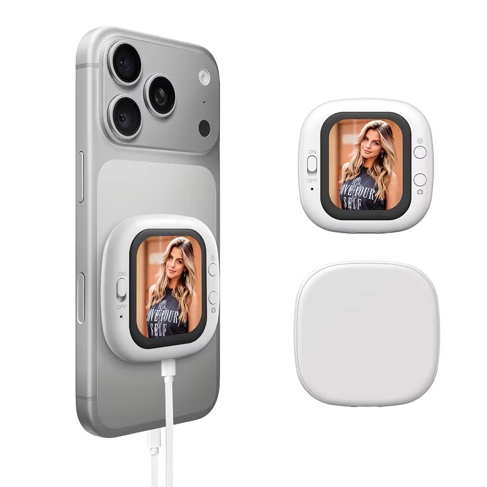 Phone Vlog Selfie Monitor Screen Phone Holder Clip Mount Rear Camera Selfies Vlogging Live Selfie Screen Compatible FOR iPhone