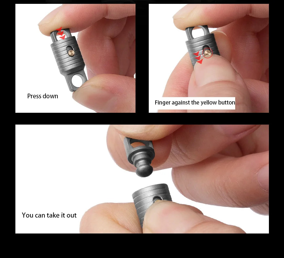 Titanium Alloy Mini Keychain Portable Quick Dismantling Durable Household Outdoor EDC Tool
