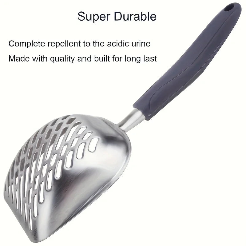 Extra Large Aluminum Cat Litter Scoop - Deep Shovel, Long Handle – photo 2
