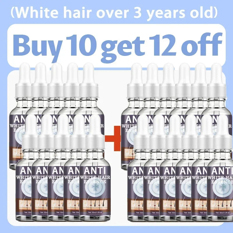 White hair killer, remove gray hair and restore natural hair color in 7 days