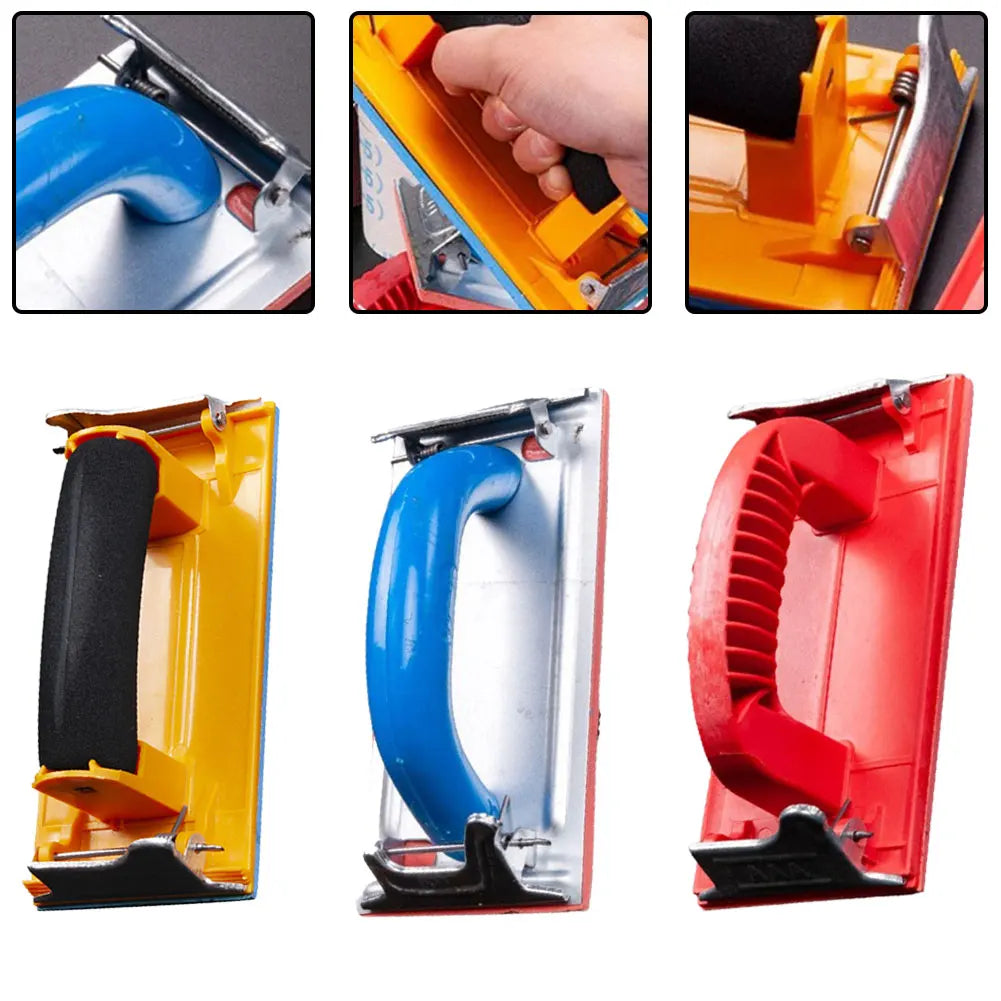 1pc Sandpaper Holder Grinding Polishing Tool hand sander Woodworking Abrasive Tool Wall Sand Board Wi/ Metal Clip for wood metat