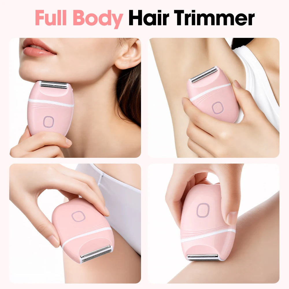 Electric Razor for Women, 3-in-1 Lady Shaver Bikini Trimmer, Cordless Wet & Dry Body Hair Remover for Legs Underarm Face
