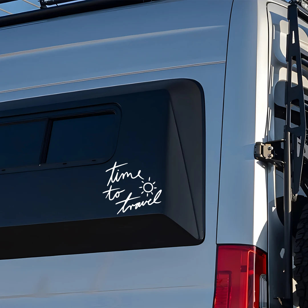 Time To Travel Bumper Door Side Body Car Sticker Car Camper Motorhome Caravan Explore Adventure Decal Vinyl waterproof sticker