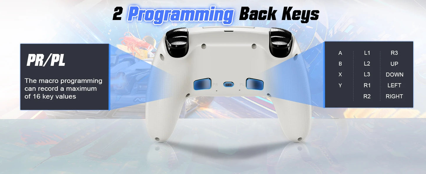 Bluetooth Gamepad For Playstation 5 Wireless Controller PS5 Console Gaming Controller  With Turbo Dual Sense Vibrate Programming