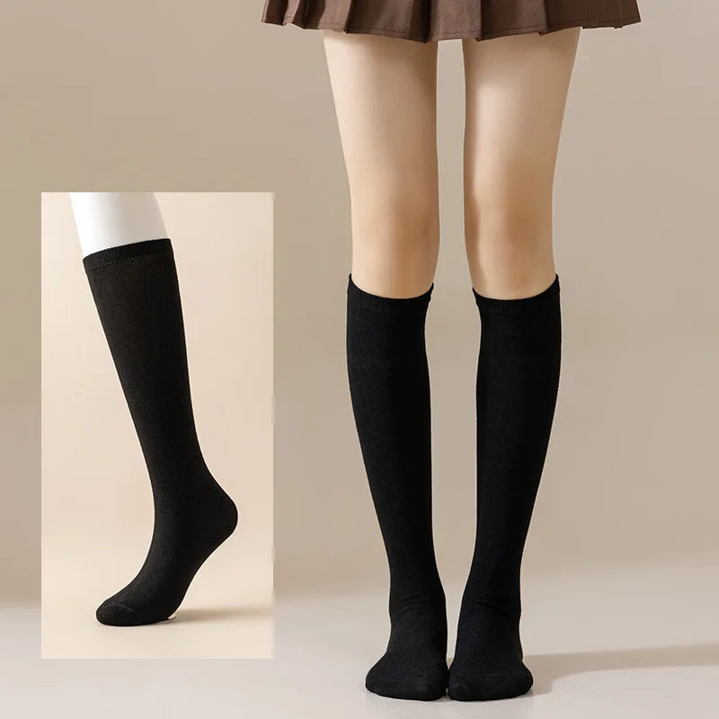 Women's Thick Knee High Socks, Black and White