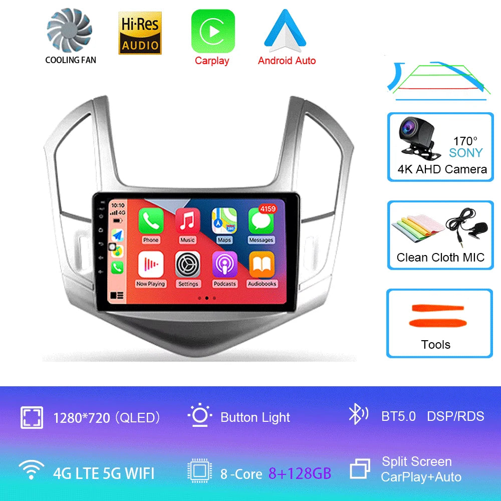 Android 16 For Chevrolet Cruze J300 J308 2012 - 2015 Multimedia Video Player Navigation Stereo GPS No 2DIN 2 Din DVD