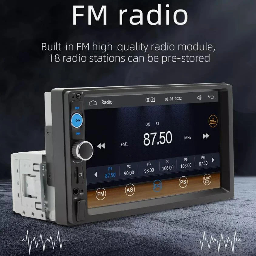 New Quality 7inch Single 1Din Touchscreen Car Stereo Radio With Handle Remote Control Camera For Apple/Android CarPlay Bluetooth